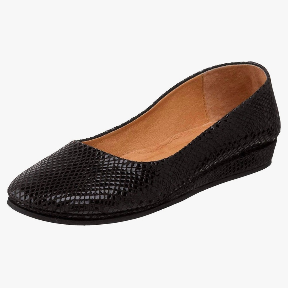 New🖤French Sole FS/NY Black Zeppa Ballet Flat 7womens